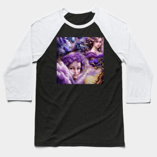 Lilac Cloud Dream Realm Baseball T-Shirt